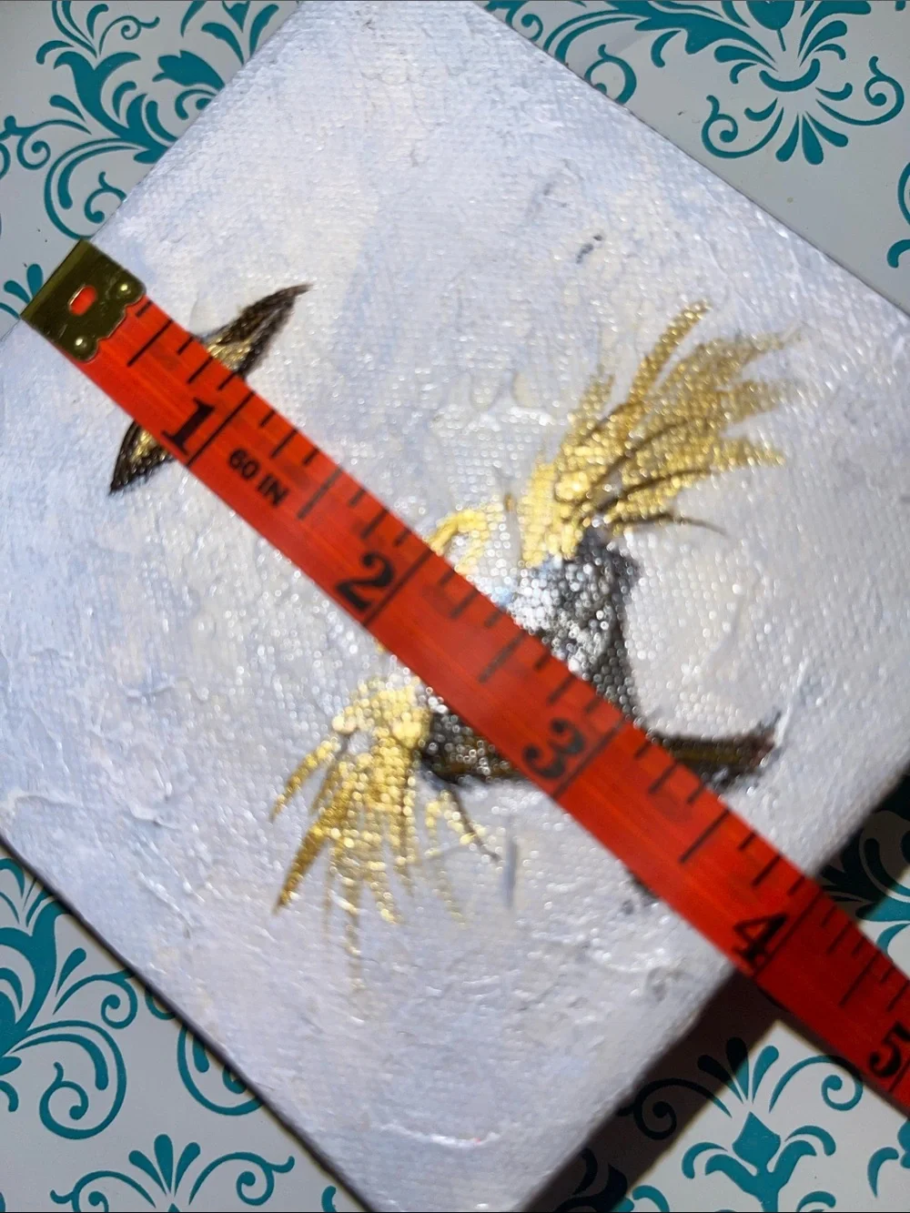 Hand-Painted White & Gold Nativity Manger Canvas - Home Holiday Décor